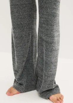bonprix bonprix Pantalón de chenilla de suave gris jaspeado moteado Online