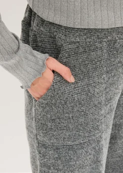 bonprix bonprix Pantalón de chenilla de suave gris jaspeado moteado Online