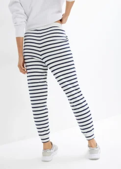 bonprix bonprix Pantalón de chándal Blanco lana-azul marino con rayas Best