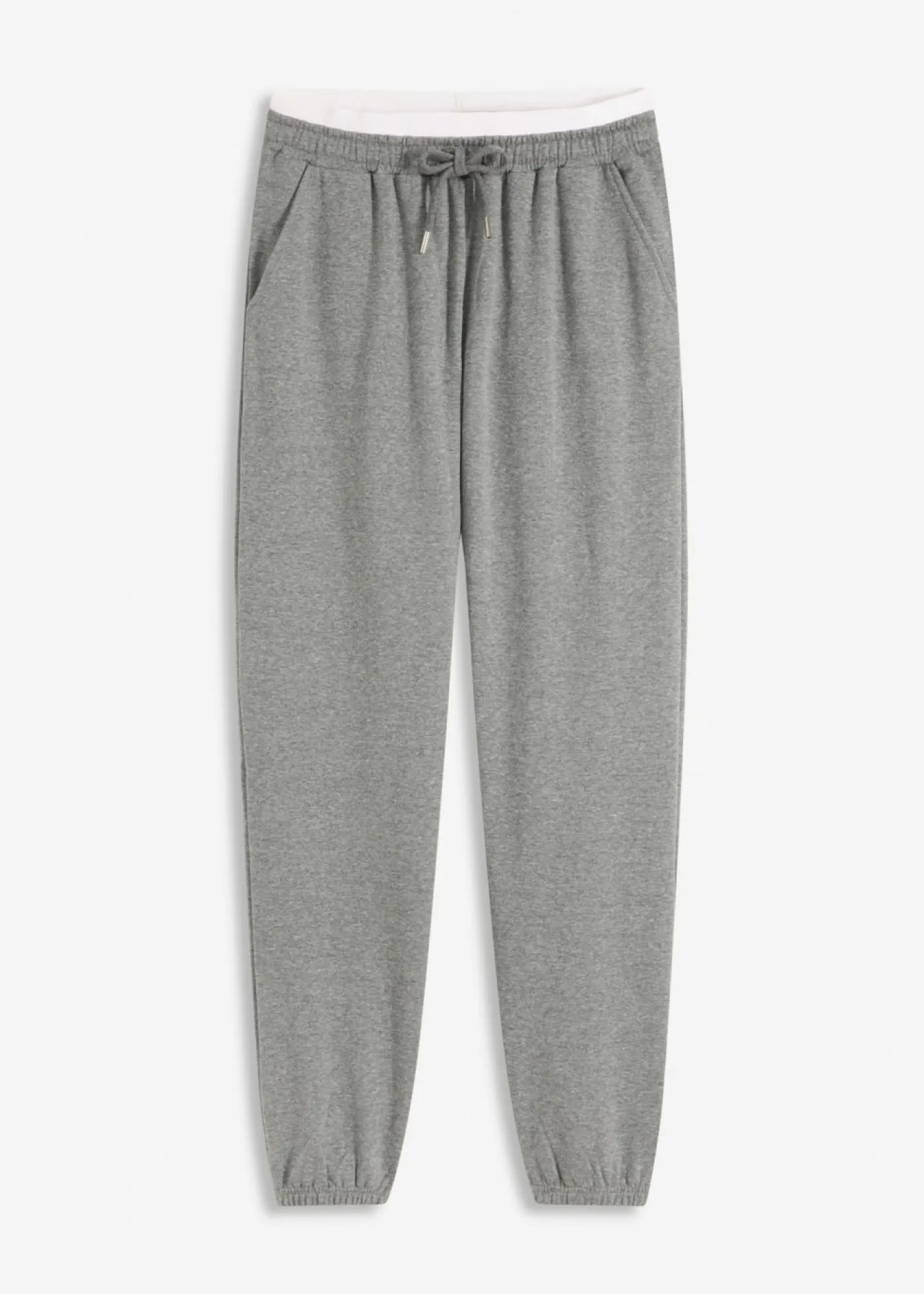 bonprix bonprix Pantalón de chándal con bolsillos gris jaspeado moteado