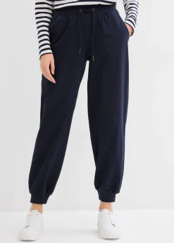 bonprix bonprix Pantalón de chándal con cinturilla elástica Azul marino Online