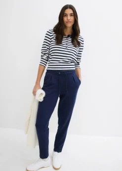 bonprix bonprix Pantalón de chándal con cinturilla elástica Azul marino