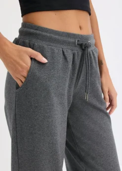 bonprix bonprix Pantalón de chándal con cinturilla elástica Gris jaspeado Best