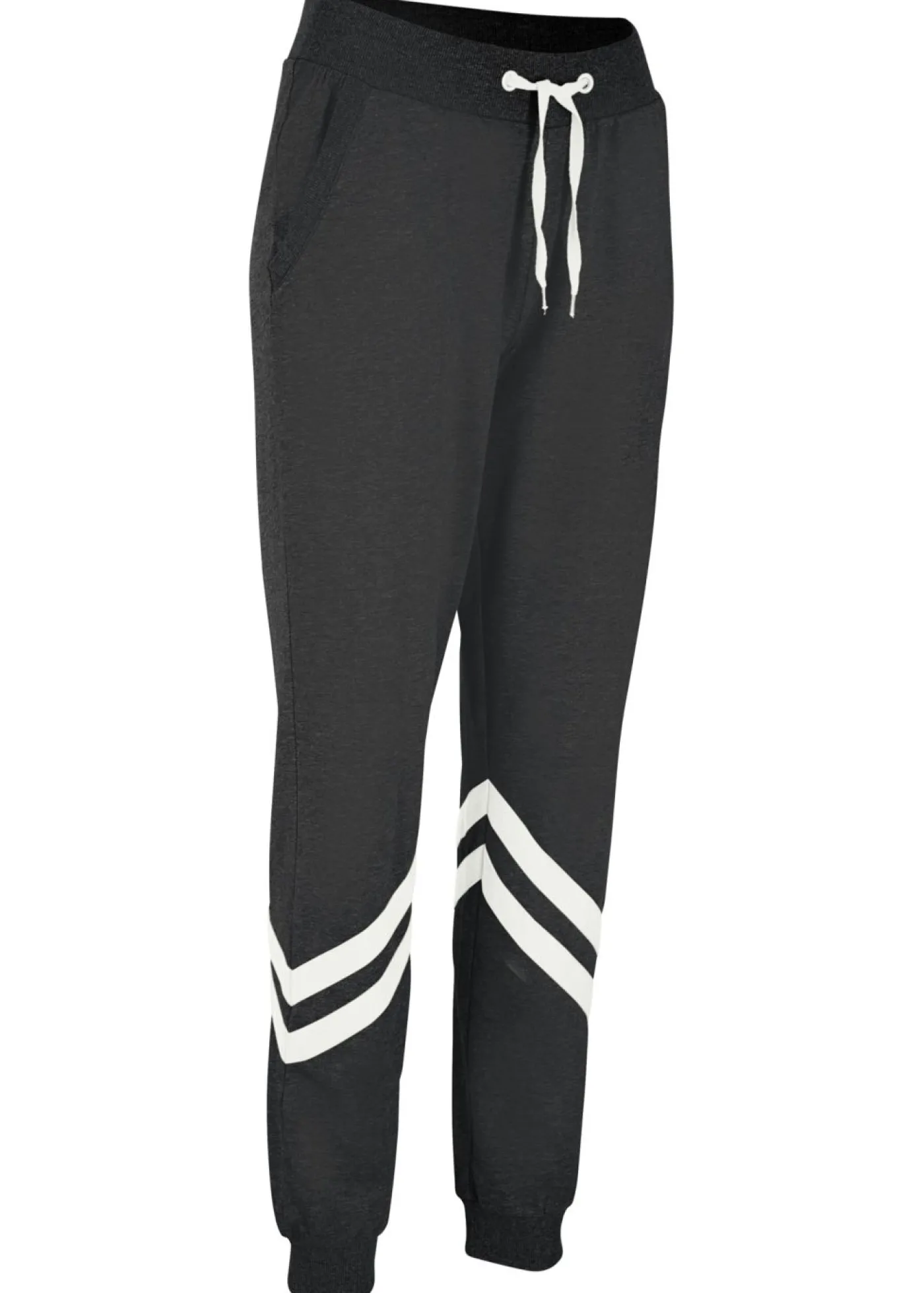 bonprix bonprix Pantalón de chándal con rayas negro con rayas Online