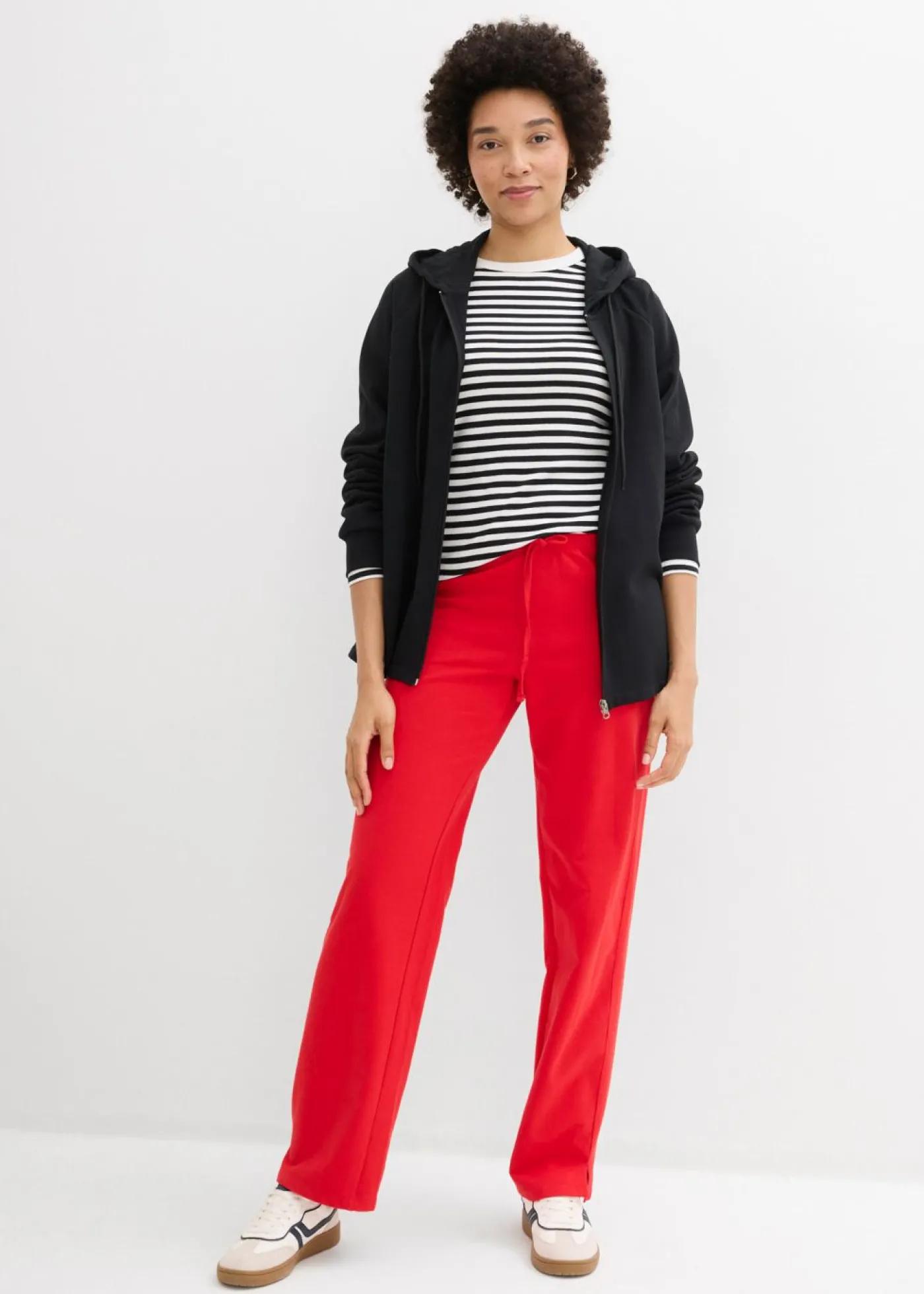 bonprix bonprix Pantalón de chándal de algodón ecológico puro fresa New
