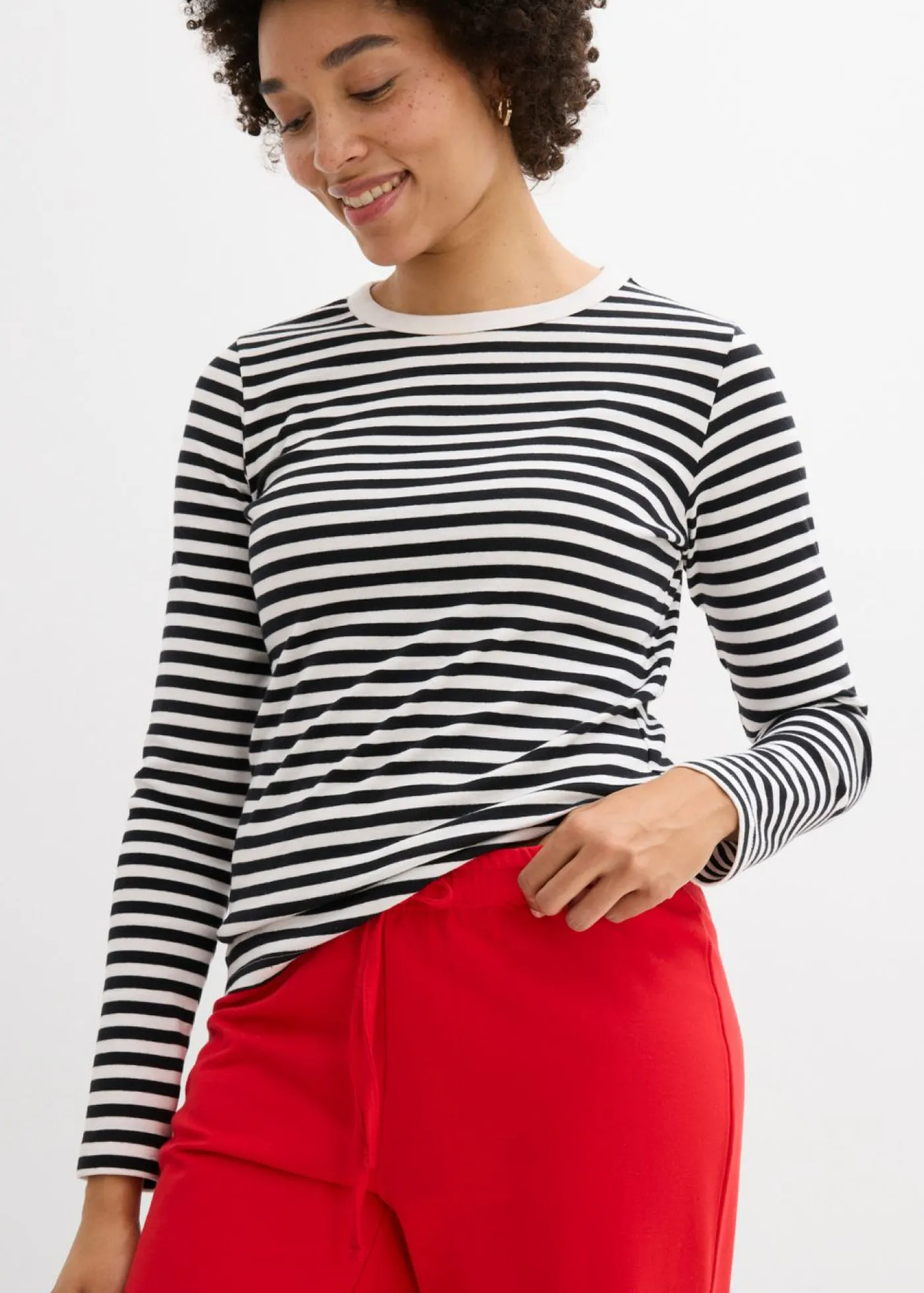 bonprix bonprix Pantalón de chándal de algodón ecológico puro fresa New