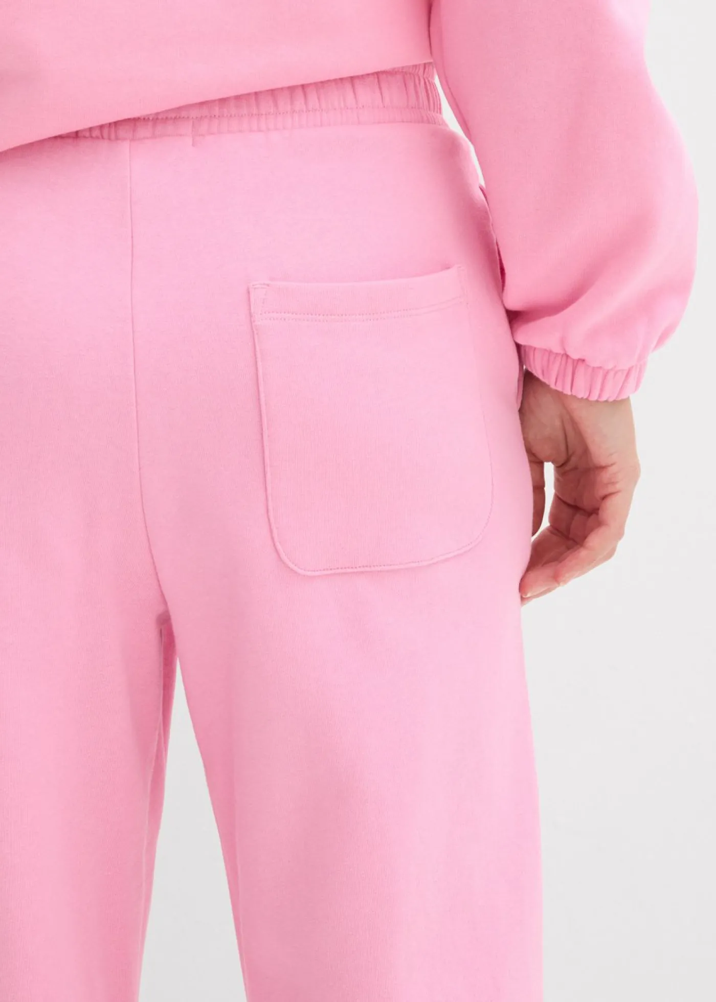 bonprix bonprix Pantalón de chándal de algodón puro Rosa Sale