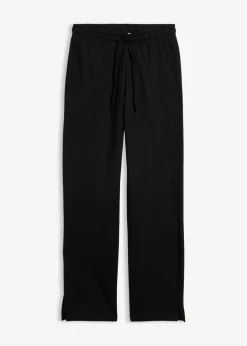 bonprix bonprix Pantalón de chándal de algodón ecológico puro Negro Online