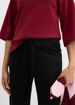 bonprix bonprix Pantalón de chándal de algodón ecológico puro Negro Online