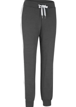 bonprix bonprix Pantalón de chándal de mezcla de algodón negro - blanco moteado Discount