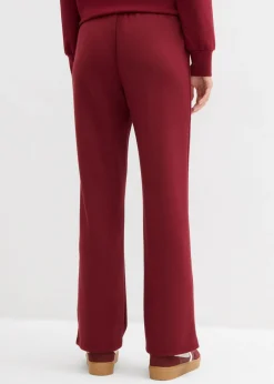 bonprix bonprix Pantalón de chándal de mezcla de viscosa suave Rojo rubí Outlet