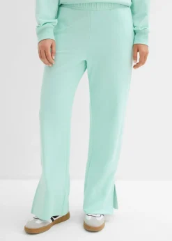 bonprix bonprix Pantalón de chándal de mezcla de algodón Menta claro Discount