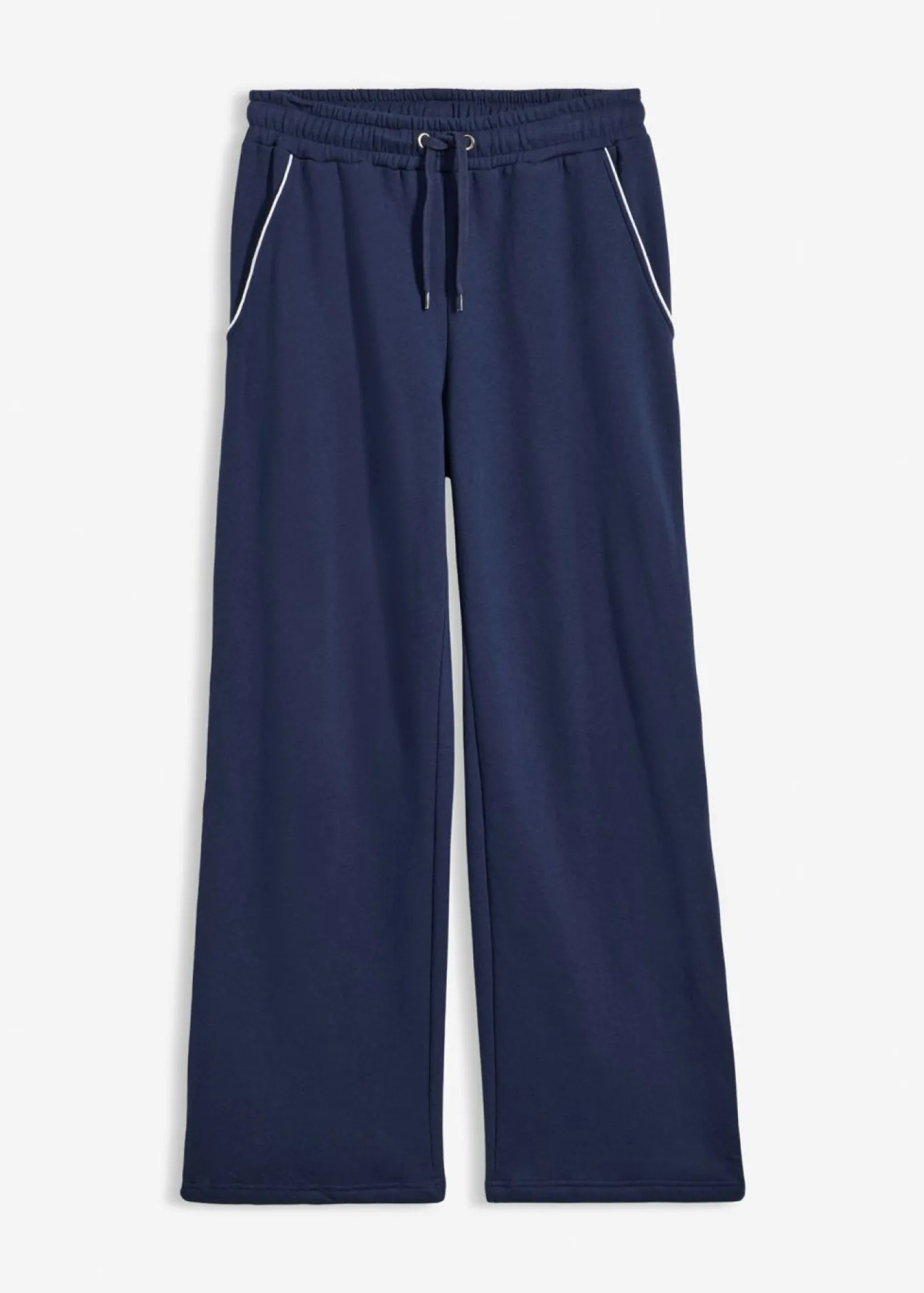 bonprix bonprix Pantalón de chándal de mezcla de algodón Azul marino + azul claro Best