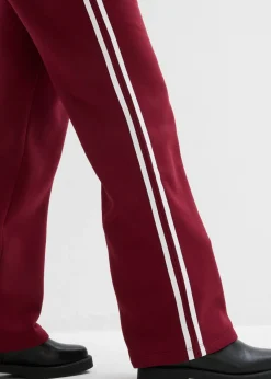 bonprix bonprix Pantalón de chándal de mezcla de algodón suave Rojo avellana/blanco estampado Sale