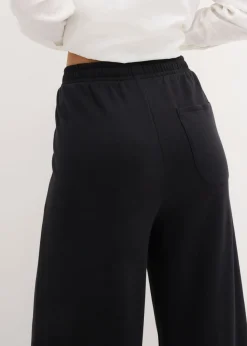 bonprix bonprix Pantalón de chándal de mezcla de algodón Negro Sale