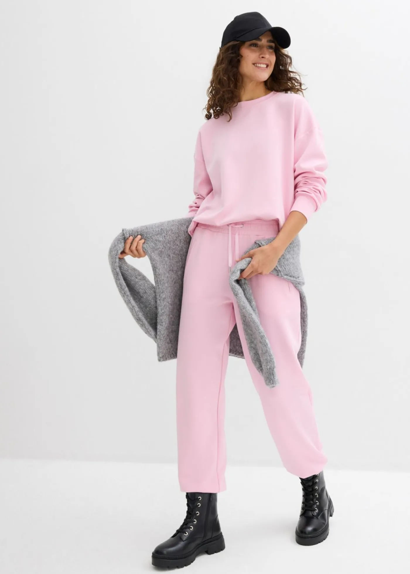 bonprix bonprix Pantalón de chándal de neopreno suave rosa cristal Online