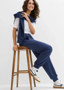 bonprix bonprix Pantalón de chándal de neopreno suave Azul marino