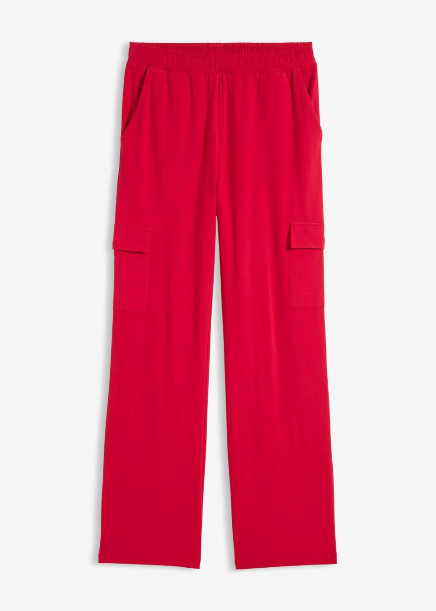 bonprix bonprix Pantalón de chándal en mezcla de algodón elástico Rojo Clearance