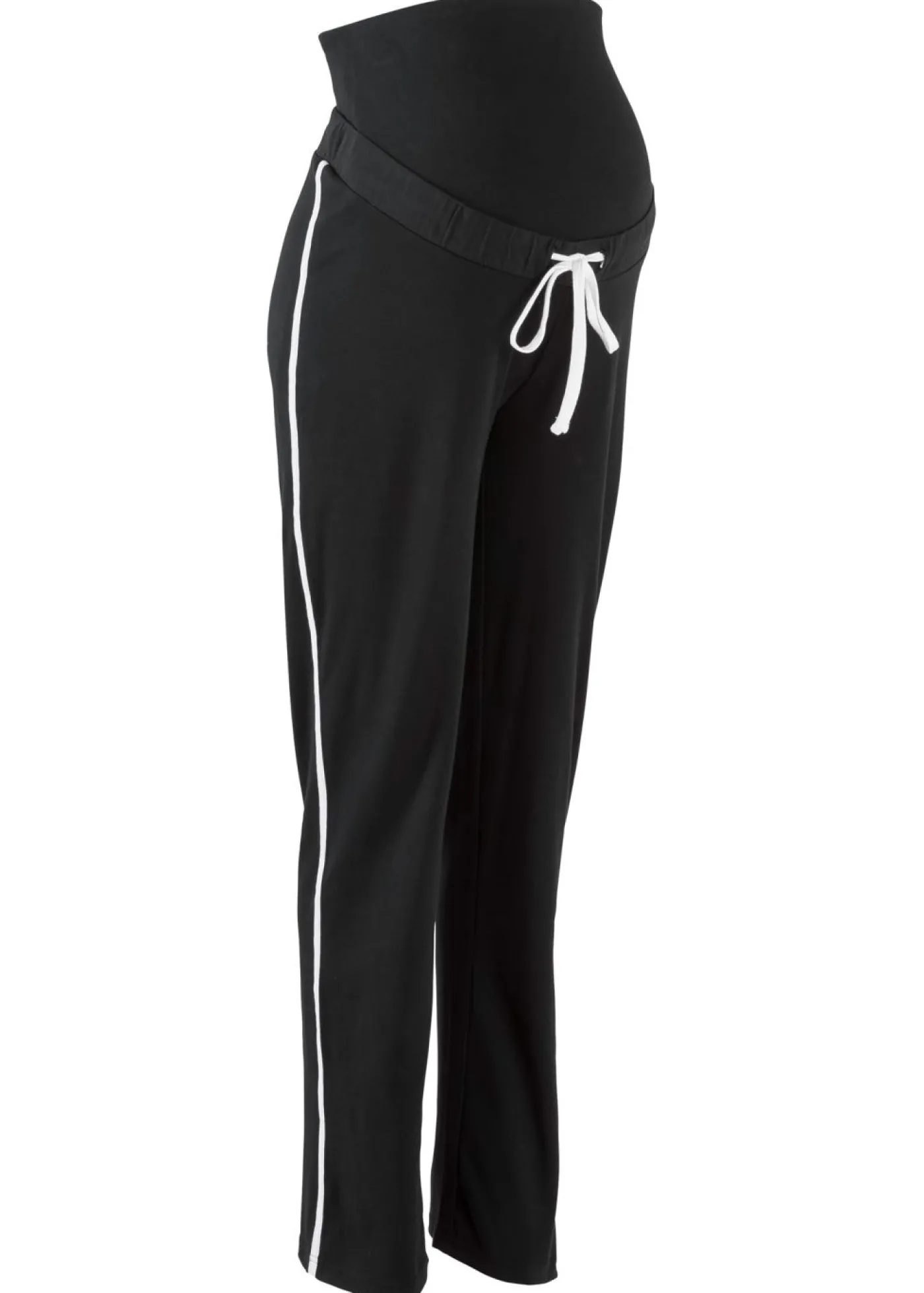 bonprix bonprix Pantalón de chándal premamá de algodón ecológico con pierna recta Negro Sale