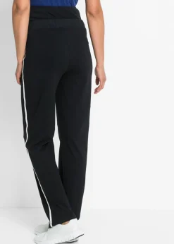 bonprix bonprix Pantalón de chándal premamá de algodón ecológico con pierna recta Negro Sale