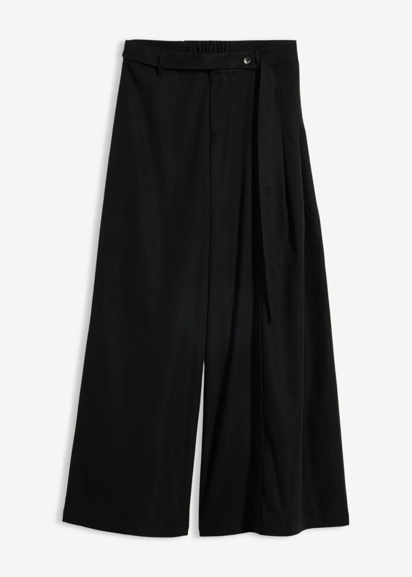 bonprix bonprix Pantalón de corte ancho con cintura cómoda Negro