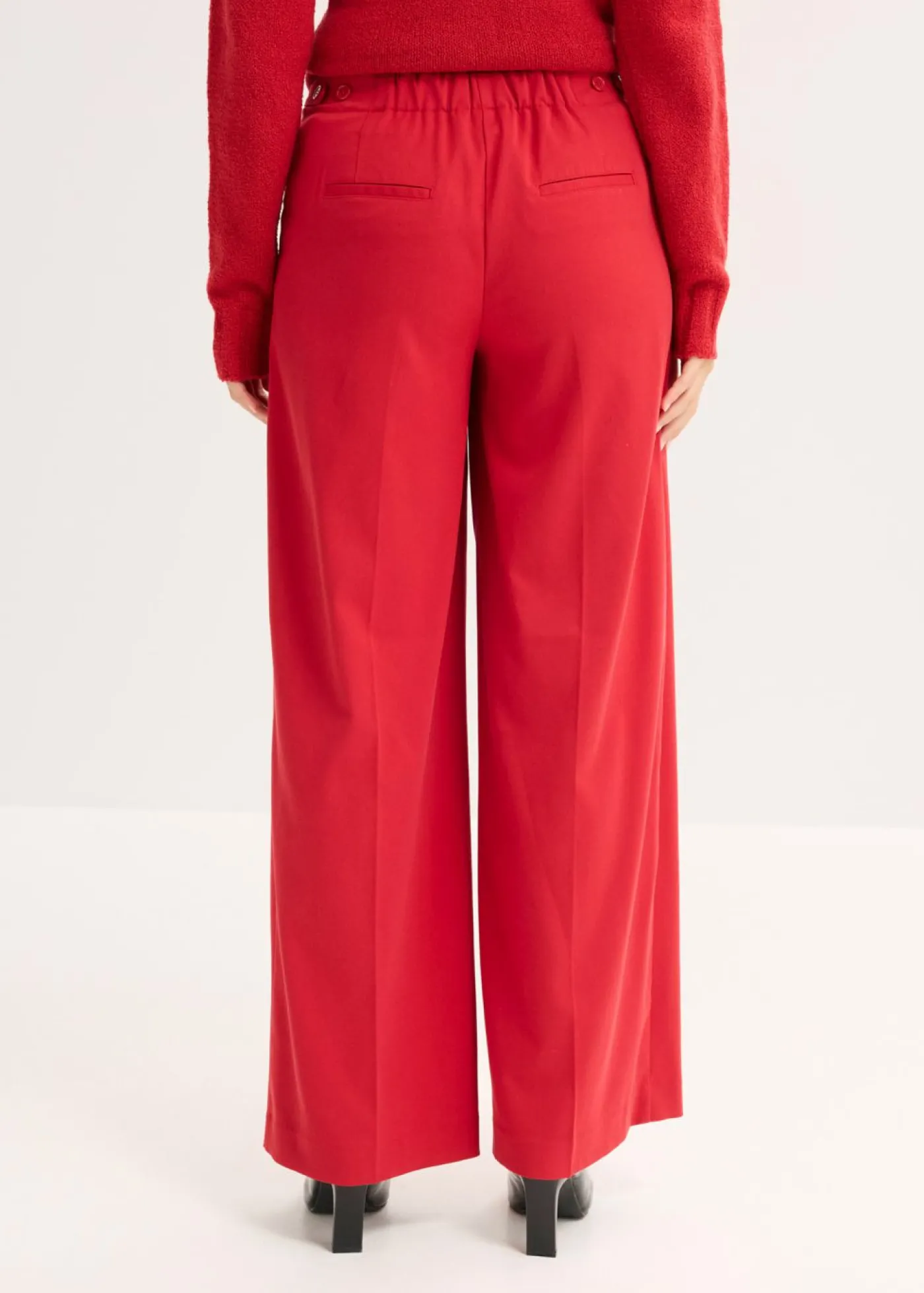 bonprix bonprix Pantalón de estilo palazzo rojo cayena Outlet