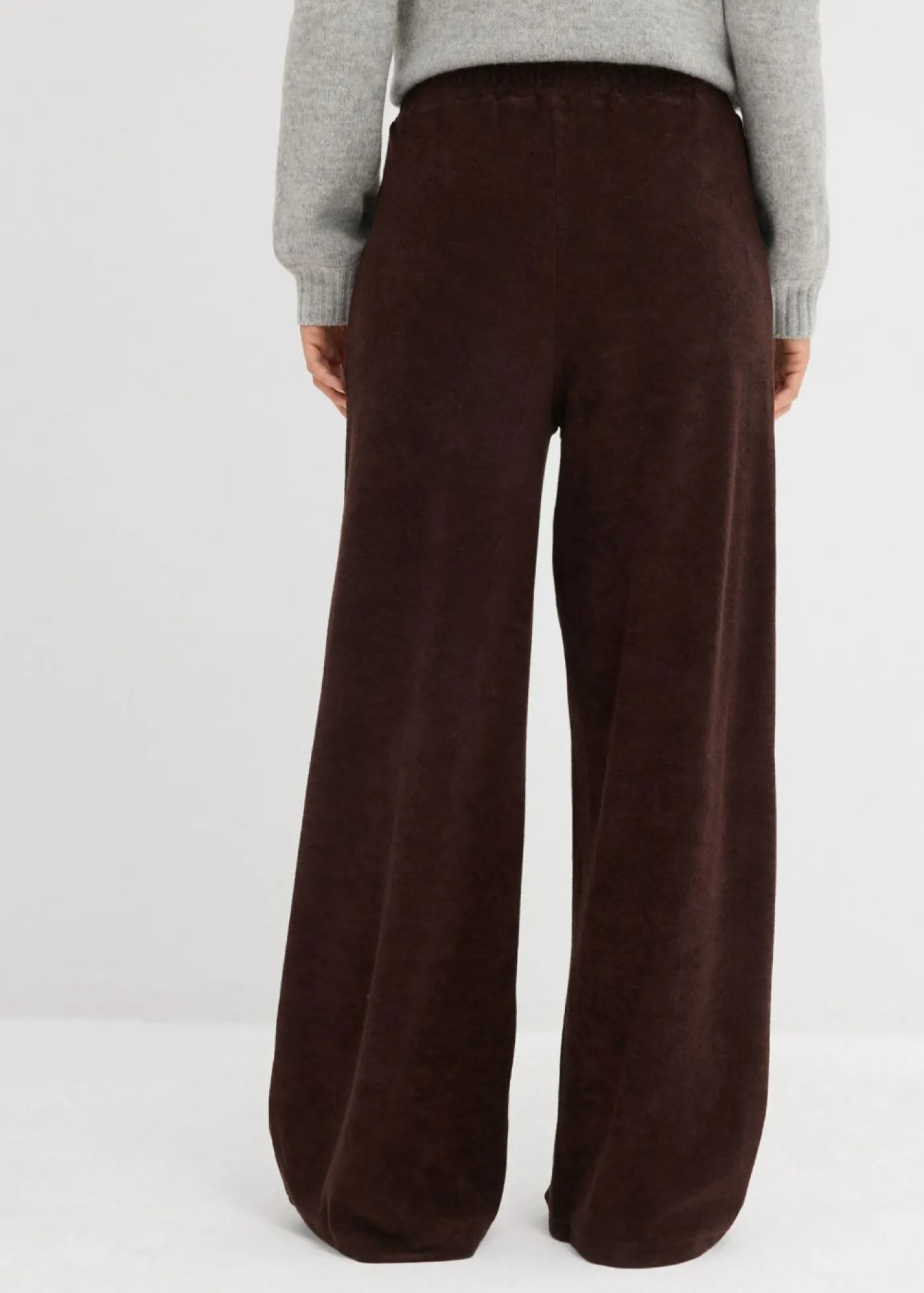 bonprix bonprix Pantalón de felpa de punto Marrón oscuro Best
