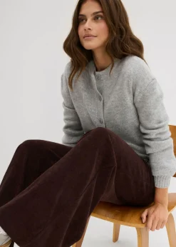 bonprix bonprix Pantalón de felpa de punto Marrón oscuro Best