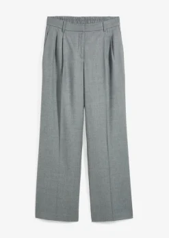 bonprix bonprix Pantalón de lana con pinzas gris moteado Hot