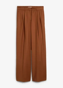 bonprix bonprix Pantalón de lana con pinzas marrón ladrillo