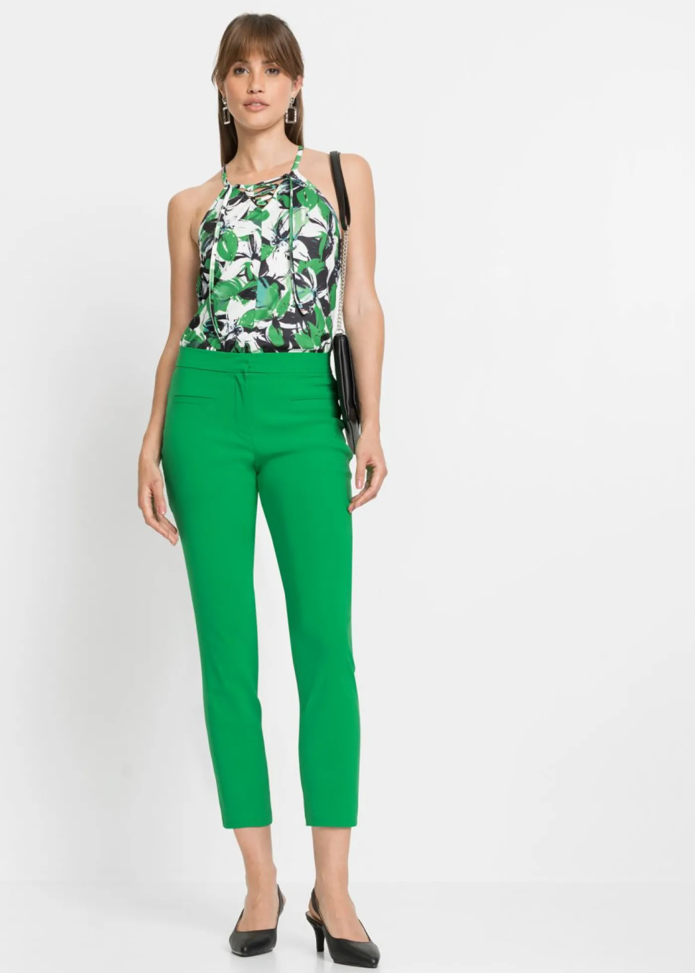 bonprix bonprix Pantalón de largo 7/8 Verde