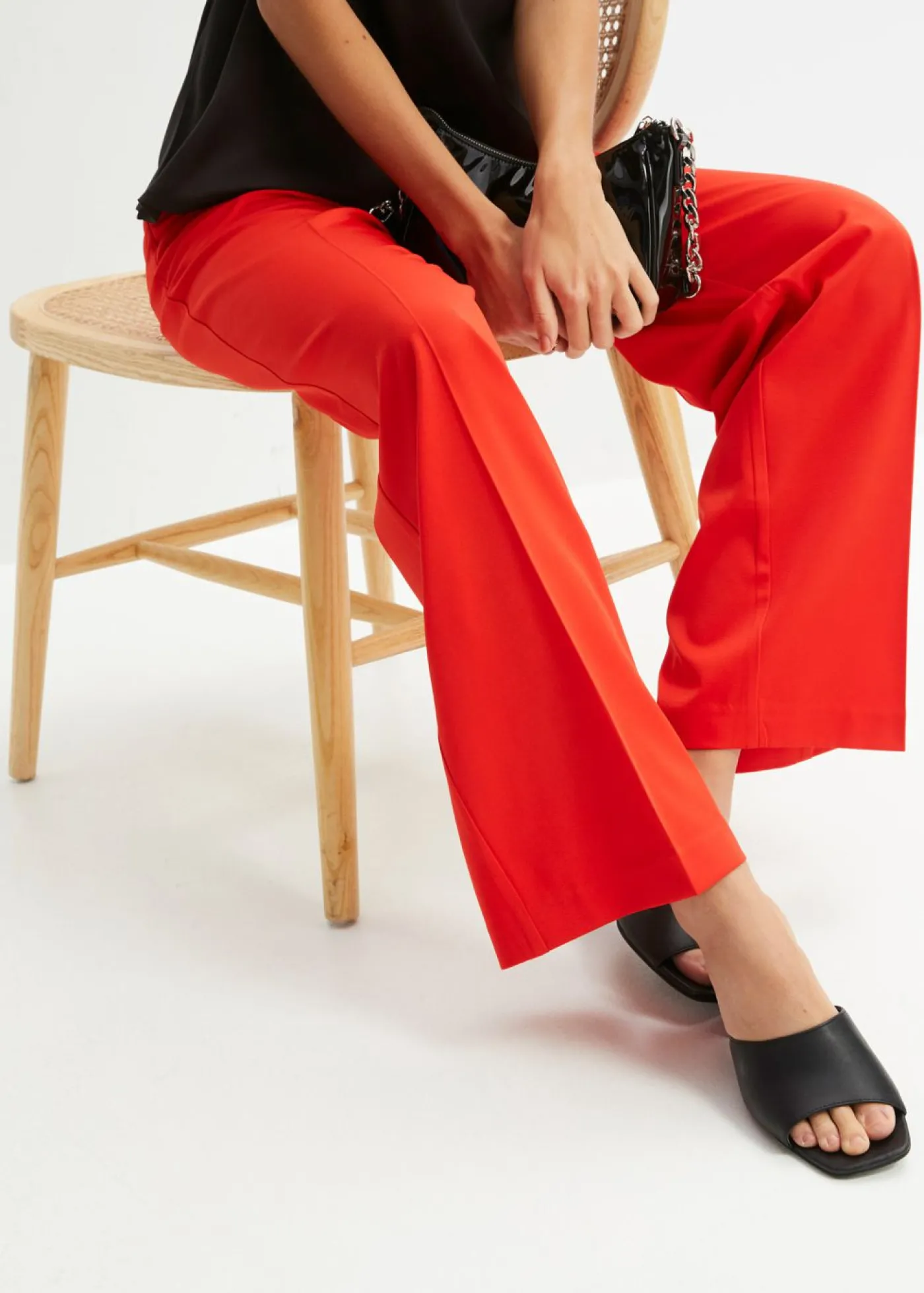 bonprix bonprix Pantalón de lentejuelas de corte holgado fresa Sale