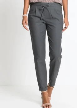 bonprix bonprix Pantalón de lino carbón Sale