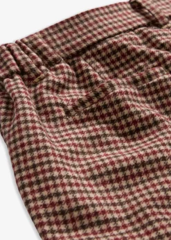 bonprix bonprix Pantalón de mezcla de lana suave Beige almendra/marrón oscuro de cuadros Clearance