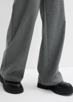 bonprix bonprix Pantalón de mezcla de viscosa Gris oscuro jaspeado Online