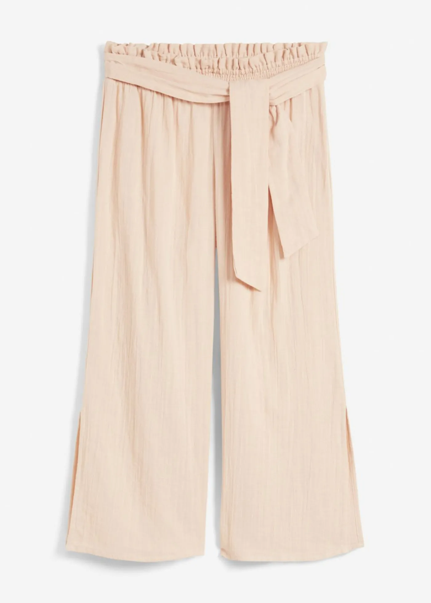 bonprix bonprix Pantalón de muselina capri para la playa Beige tiza Clearance