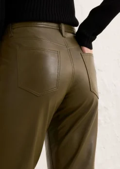 bonprix bonprix Pantalón de napa de borrego Caqui Online