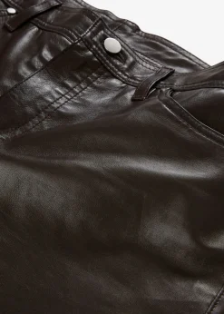 bonprix bonprix Pantalón de napa de borrego Marrón oscuro Outlet
