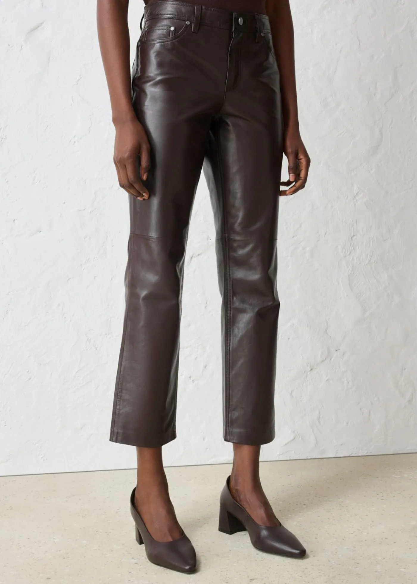 bonprix bonprix Pantalón de napa de borrego Marrón oscuro Outlet