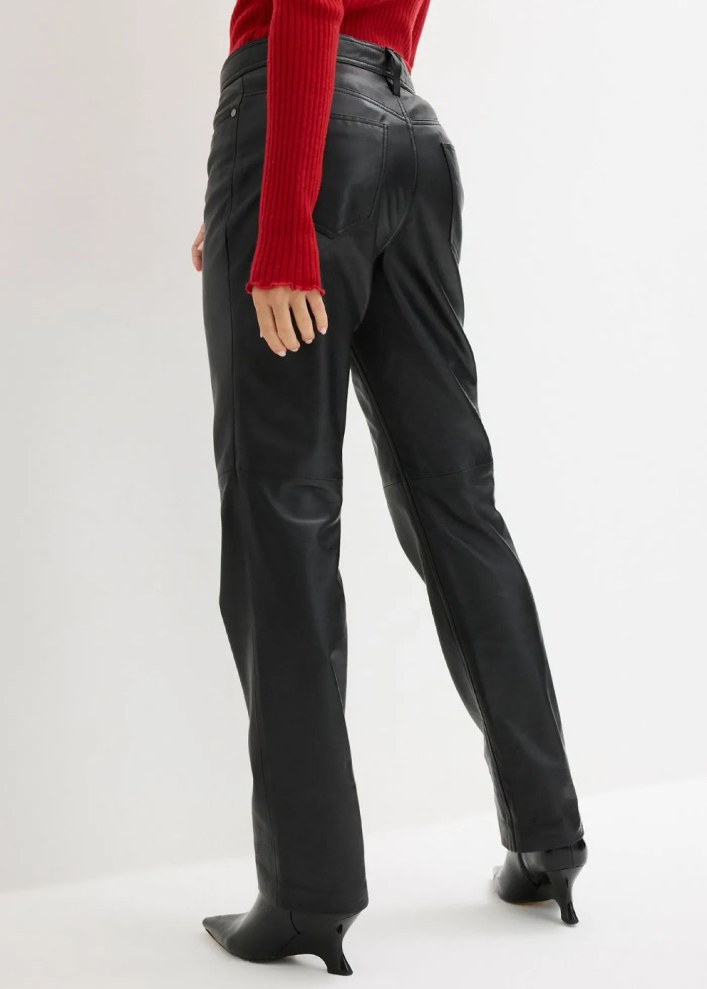 bonprix bonprix Pantalón de napa de cordero Negro Sale