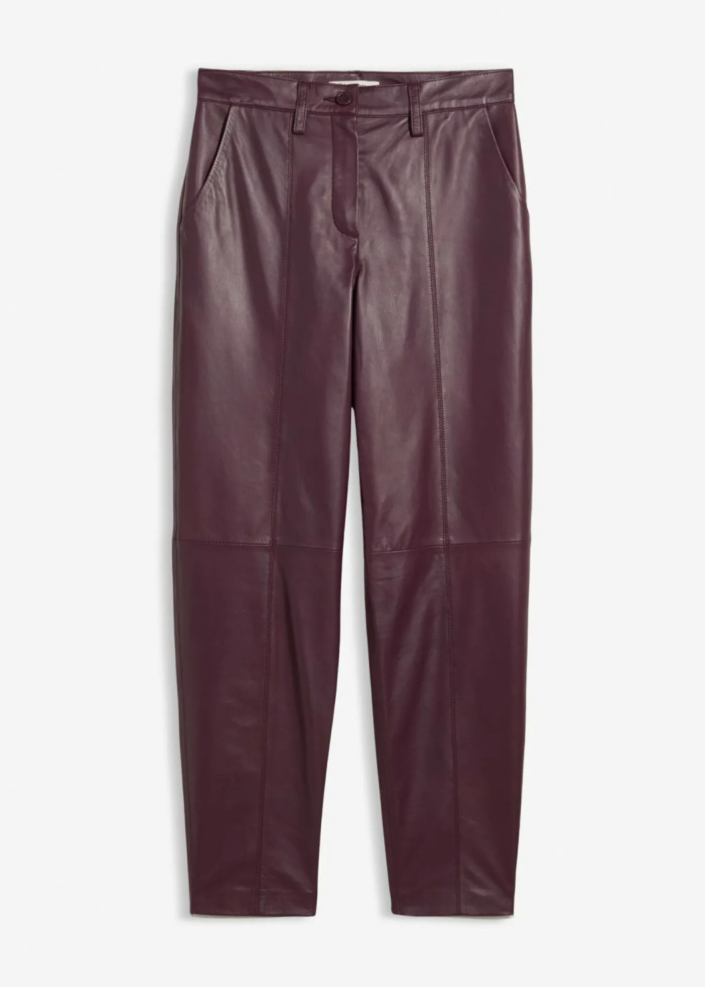 bonprix bonprix Pantalón de napa de cordero rojo burdeos Discount