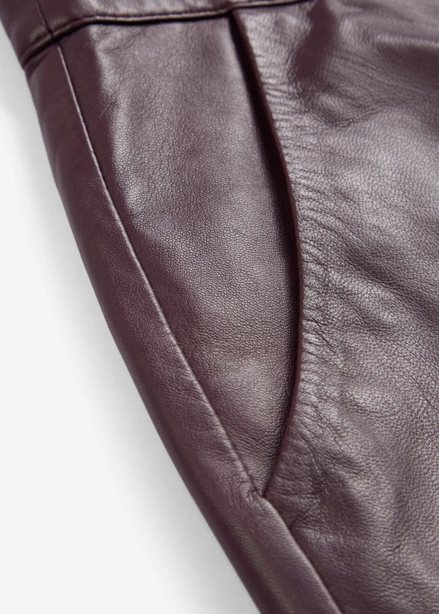 bonprix bonprix Pantalón de napa de cordero rojo burdeos Discount
