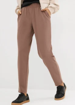 bonprix bonprix Pantalón de neopreno con cintura cómoda Marrón medio Outlet