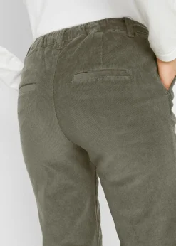 bonprix bonprix Pantalón de pana con cordón Oliva Discount