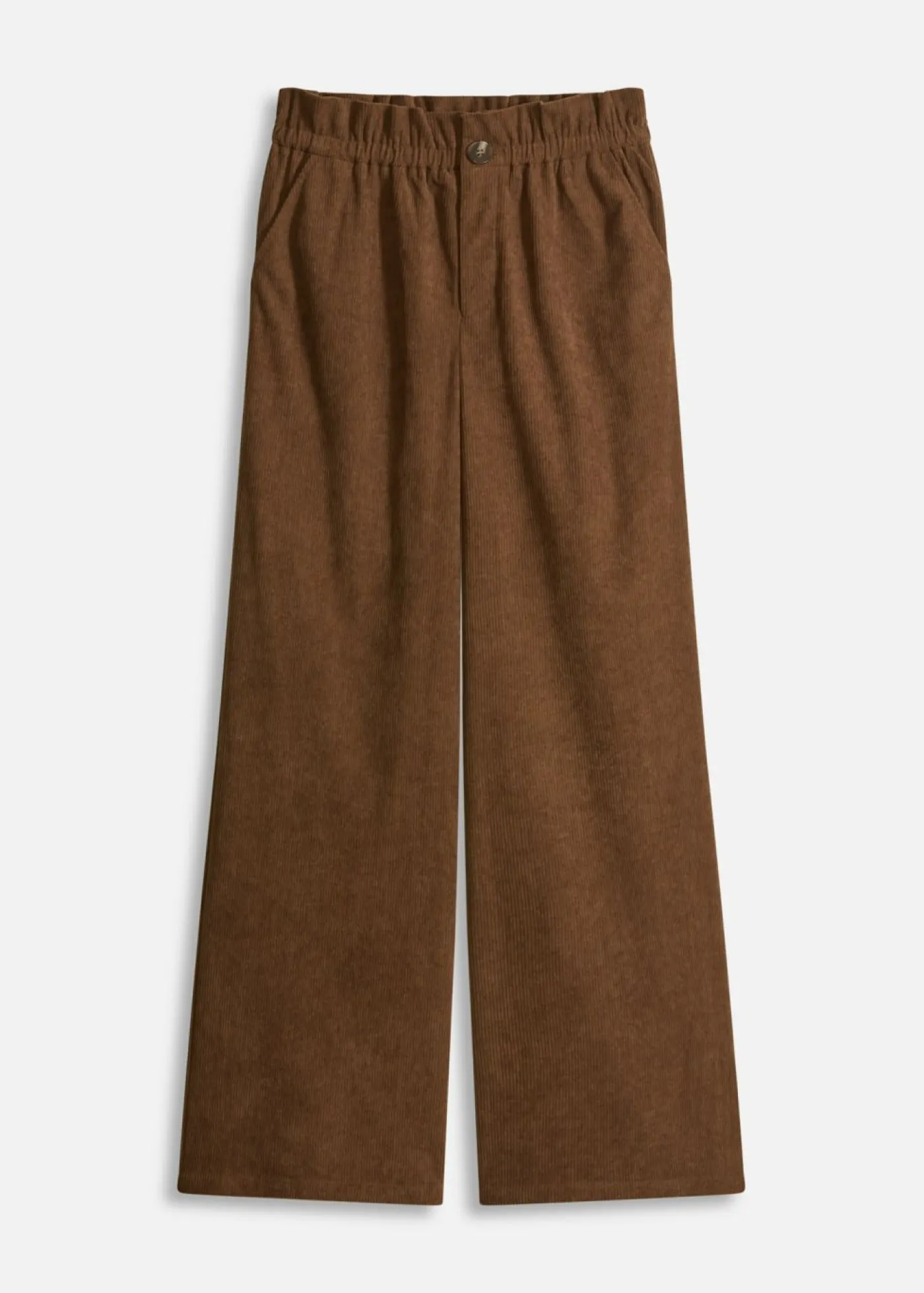 bonprix bonprix Pantalón de pana con perneras anchas marrón Hot