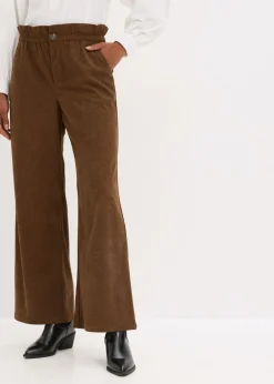 bonprix bonprix Pantalón de pana con perneras anchas marrón Hot
