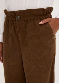 bonprix bonprix Pantalón de pana con perneras anchas marrón Hot