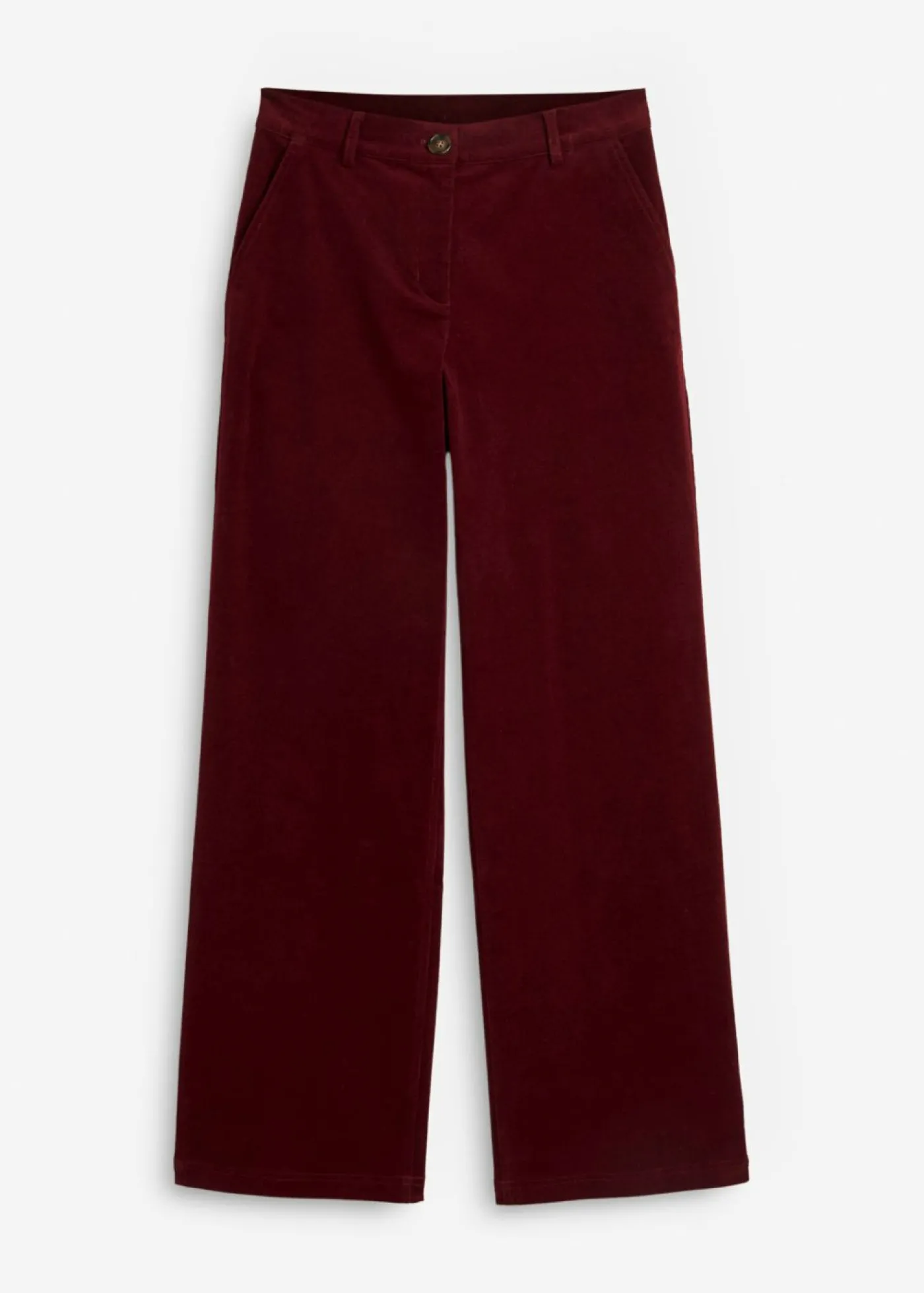 bonprix bonprix Pantalón de pana de algodón orgánico con elástico rojo avellana Outlet
