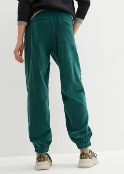 bonprix bonprix Pantalón de pana de mezcla de algodón verde mate Hot