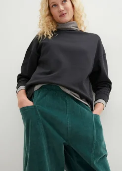 bonprix bonprix Pantalón de pana de mezcla de algodón verde mate Hot